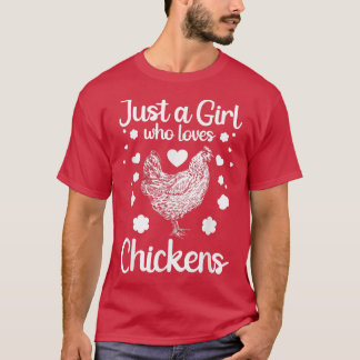 ガールおもしろいチキンデザイン女子供へ性ママムシック Tシャツ