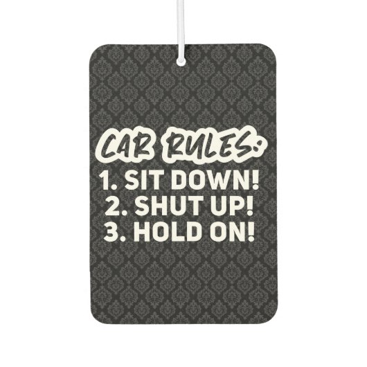 ガールおもしろい引用文ブラックカー カーエアーフレッシュナー (正面)