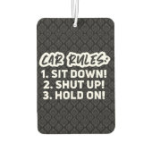 ガールおもしろい引用文ブラックカー カーエアーフレッシュナー (裏面)