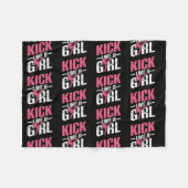 ガールおもしろい武術アーツガールカラートガール フリースブランケット (正面(横))