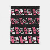 ガールおもしろい武術アーツガールカラートガール フリースブランケット (正面)