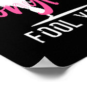 ガールおもしろい空手デザインキッズウィメンキックボクシングブラ ポスター (角)