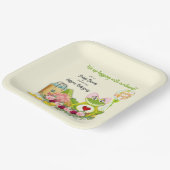 ガールお洒落カエル赤ちゃんシャワーパーソナライズされた ペーパープレート (傾斜あり)