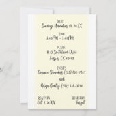 ガールお洒落カエル赤ちゃんシャワー招待状 招待状 (裏面)