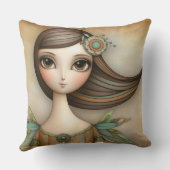 ガールお洒落両面正方形クッション クッション (裏面)