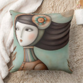 ガールお洒落両面正方形クッション クッション (ブランケット)