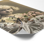 ガールかわいらしコラージュ ポスター (角)