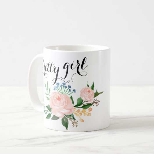 ガールかわいらしコーヒーマグ コーヒーマグカップ (正面左)