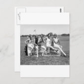 ガールかわいらしゴルファー， 1920年代 ポストカード (正面/裏面)