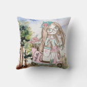 ガールかわいらしボスオンスクーターパーソナライズされた名 クッション (裏面)