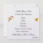 ガールかわいらしレトロアポップ・アートのートクリスマス招待状 招待状 (裏面)