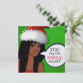 ガールかわいらしレトロアポップ・アートのートクリスマス招待状 招待状 (スタンド正面)