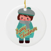 ガールかボーイメリークリスマスオーナメント セラミックオーナメント (裏面)