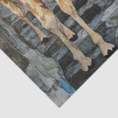 ガールとキリンの水の色コラージュ1 薄葉紙 (詳細)