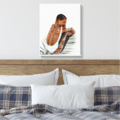 ガールとココナッツ離れズキャンバス印刷 キャンバスプリント (インサイチュ (寝室))