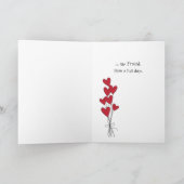 ガールとハートバルーンのバレンタインカード シーズンカード (内部)