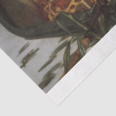 ガールと彼女の犬のボートのデコパージュ紙 薄葉紙 (詳細)