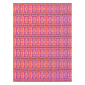 ガールのパワー曲線のプレイドパターンのテーブルクロス テーブルクロス (正面)