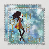 ガールの夜の独身パーティーの招待状 招待状 (正面/裏面)