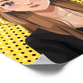 ガールはっきりしたアポップ・アートのート ポスター (角)