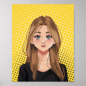 ガールはっきりしたアポップ・アートのート ポスター (正面)