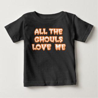 ガールはみんな私を幼児の黒いTシャツが大好き ベビーTシャツ