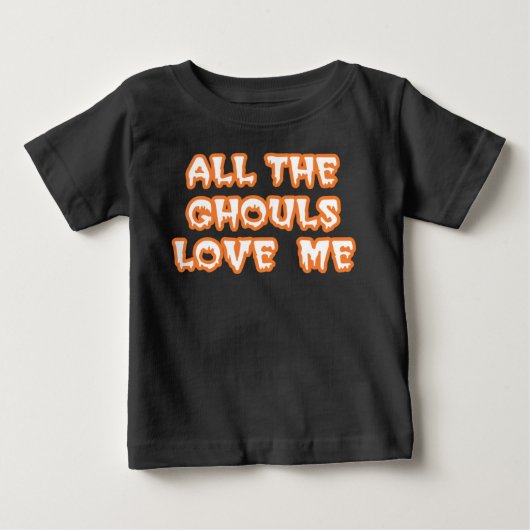 ガールはみんな私を幼児の黒いTシャツが大好き ベビーTシャツ (正面)