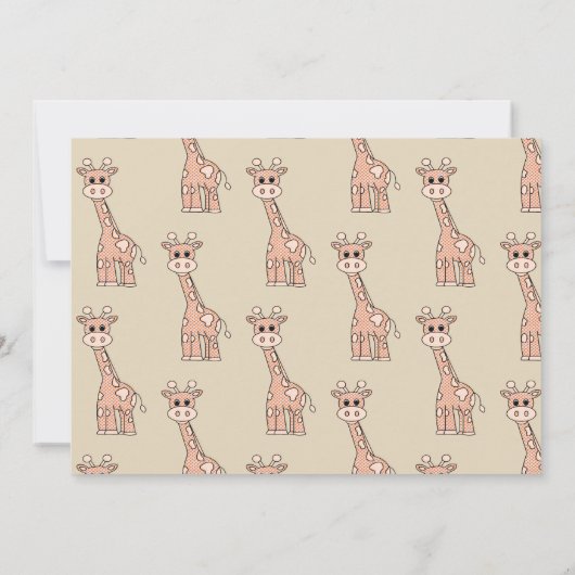 ガールまたはボーイキリンベビーリビールパーティの招待状 招待状 (裏面)