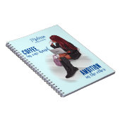 ガールやる気を起こさせるボスブルースパイラルフォトノートブック ノートブック (右側)