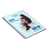 ガールやる気を起こさせるボスブルースパイラルフォトノートブック ノートブック (右側)