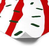 ガールアイススケートで滑るクリスマス散水パーソナライズされた ポスター (角)