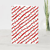 ガールアイススケートで滑るクリスマス散水パーソナライズされた 箔グリーティングカード (裏面)