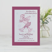 ガールアイススケートで滑る招待状 招待状 (スタンド正面)