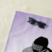 ガールアイスホッケープレーヤー ビーチタオル (インサイチュ)