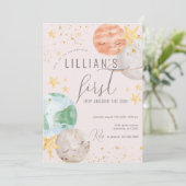 ガールアウタースペースファースト誕生日 招待状 (スタンド正面)