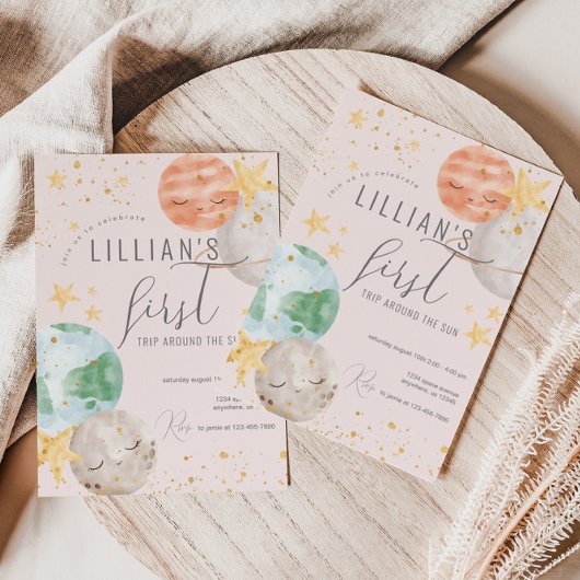 ガールアウタースペースファースト誕生日 招待状