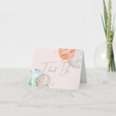 ガールアウタースペースベビーシャワーサンキューカード サンキューカード (正面)