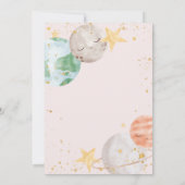 ガールアウタースペースベビーシャワー招待状 招待状 (裏面)