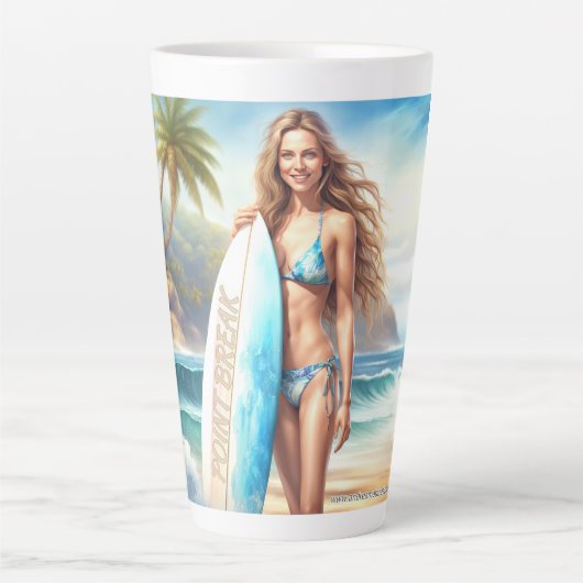 ガールアクションポイントの区切り カフェラテマグ (正面)