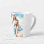 ガールアクションポイントの区切り カフェラテマグ (右アングル)