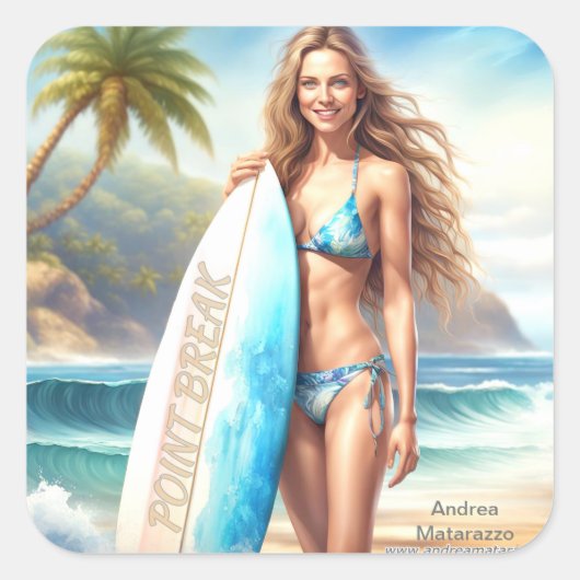 ガールアクションポイントの区切り スクエアシール (正面)