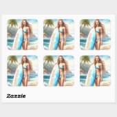 ガールアクションポイントの区切り スクエアシール (シート)