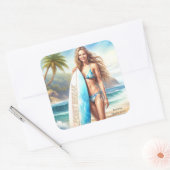 ガールアクションポイントの区切り スクエアシール (封筒)