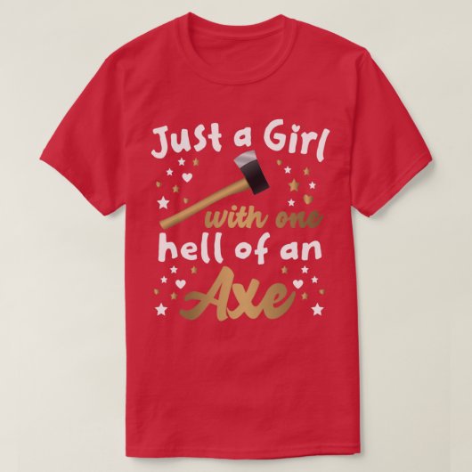 ガールアクス投げ斧クラシック投げTシャツ Tシャツ (デザイン正面)