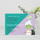 ガールアットザスパ美しい誕生日パーティー招待状 招待状 (スタンド正面)