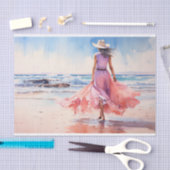 ガールアットザビーチ1デコページ紙 薄葉紙 (クラフト)