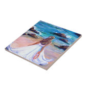 ガールアットビーチハワイセラミックタイル タイル (側面)