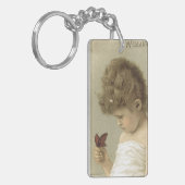 ガールアビューリングバタフライエフェメラキーチェーン キーホルダー (正面左)