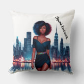 ガールアフロスタイリッシュヘアファッション事業 クッション (正面)