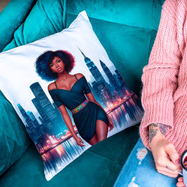 ガールアフロスタイリッシュヘアファッション事業 クッション